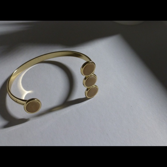 Banana republic bangle cuff gold cream brown - Picture 1 of 14